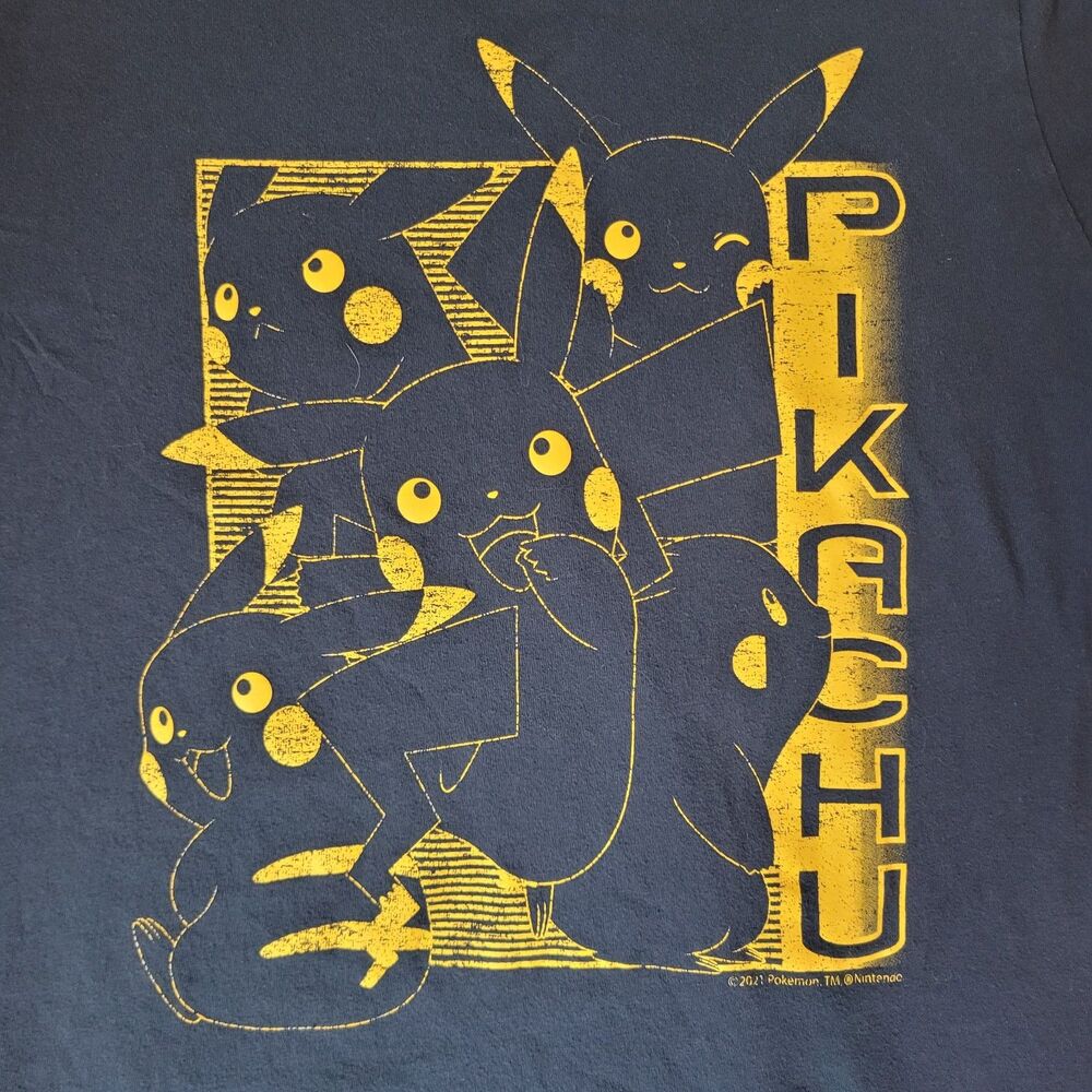 Old Navy Mens L Blue Pikachu Pokemon Graphic T Shirt 2021 Nintendo Tee - Picture 3 of 8